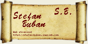 Stefan Buban vizit kartica